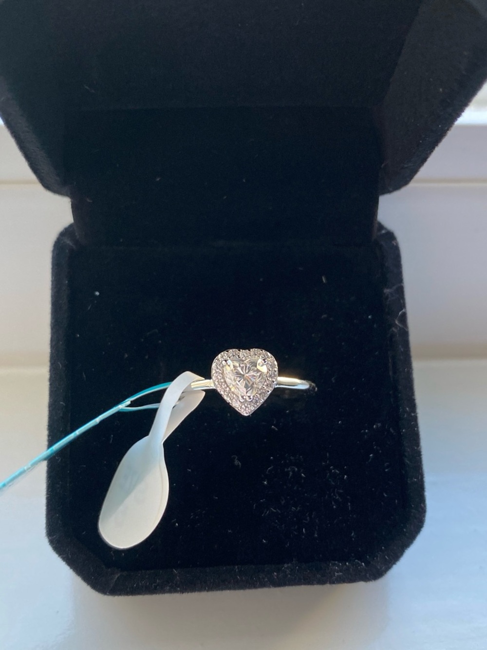 Heart Shaped Moissanite Promise Ring Size 5